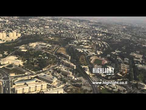 AJ4K 047 Aerial 4K footage of Jerusalem: The Supreme Court, Givat Ram, Israel Museum, Knesset