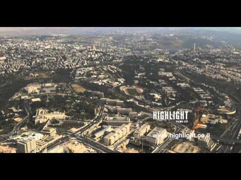 AJ4K 051 Aerial 4K footage of Jerusalem: The Israel Museum in Givat Ram, Knesset and Government Hill
