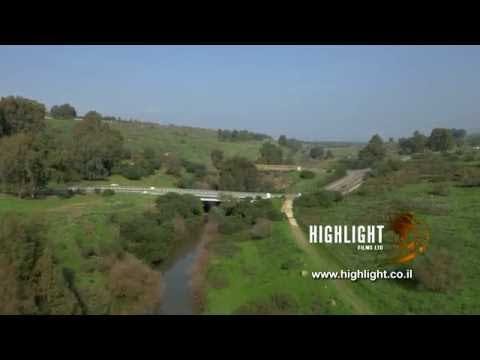 DN4K 013 G Israel stock footage: 4K drone aerial footage of Jordan River