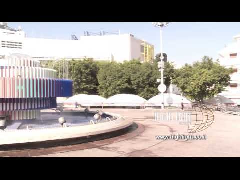 T 049 Israel Footage library: Tel Aviv footage - pan left over Dizengoff Square