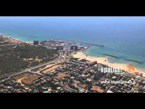 AT4K 021 Israel 4K stock footage: aerial 4K video of the Herzliya Marina