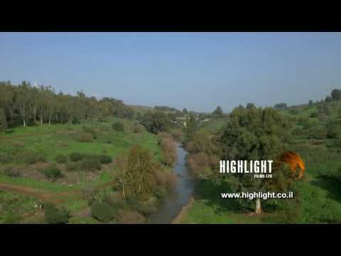 DN4K 015 G Israel stock footage: 4K drone aerial footage of Jordan River