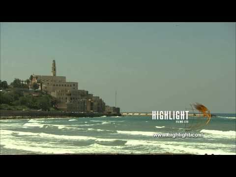 T 022 Israel Footage library: Tel Aviv footage - Jaffa filmed from the south shore of Tel Aviv