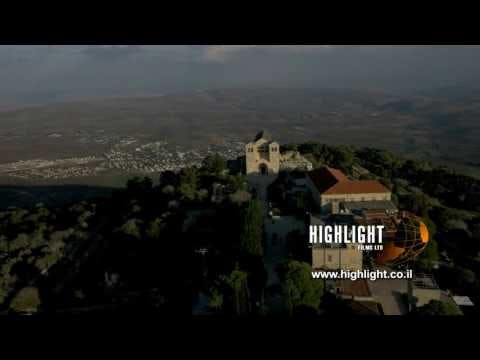 DN4K 011 G Israel stock footage: 4K drone aerial footage of Mount Tabor, Galilee