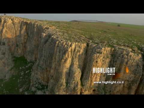 DN4K 008 G Israel stock footage: 4K drone aerial footage of Arbel cliff, slow climb of drone