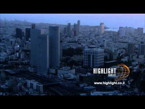 T 007 Israel Footage library: Tel Aviv footage - sunset on central Tel Aviv.