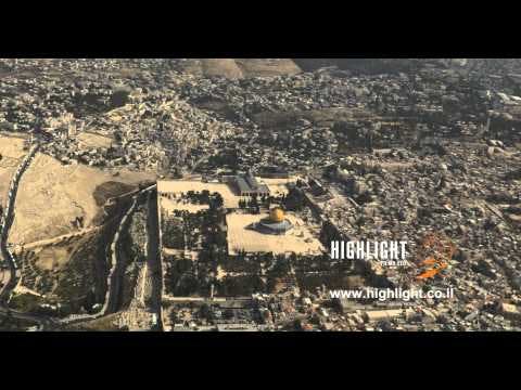 AJ4K 004 4K aerial footage of Jerusalem - the Old City and Mt. olives from the north