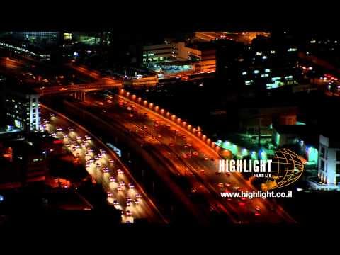 T 013 Israel Footage library: Tel Aviv footage - Tel Aviv highway and streets at night