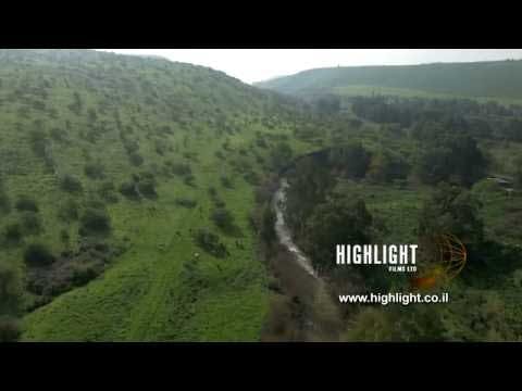 DN4K 014 G Israel stock footage: 4K drone aerial footage of Jordan River