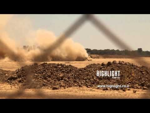 TZE 028 Stock footage Israel, Operation Protective Edge: Tanks moving into the Gaza strip