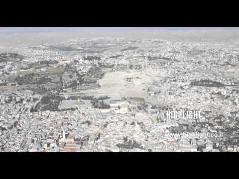 AJ4K 002 4K aerial footage of Jerusalem - the Old City and Mt. olives from the west