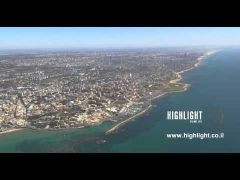 AT4K 018 Israel 4K Stock Footage - aerial 4k video of Jaffa coast