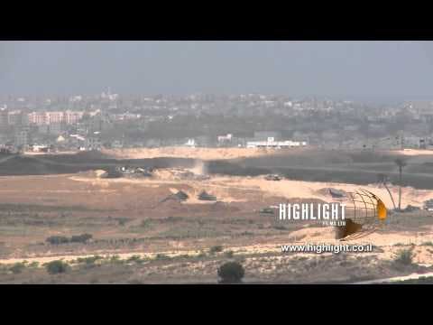 TZE 006 Stock footage Israel, Operation Protective Edge 2014: Tanks and armoured vehicles.