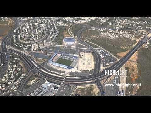 AJ4K 053 Aerial 4K footage of Jerusalem:  Aerial footage of Malha center, Teddy footbal stadium
