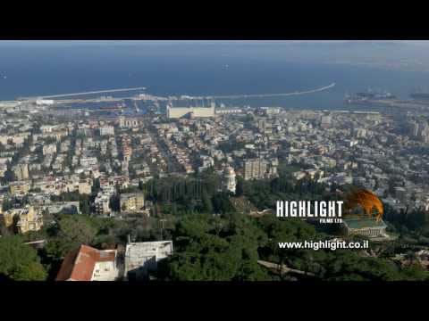 DN4K 016 G Israel stock footage: 4K drone aerial footage of Haifa