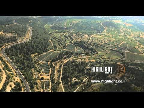 AJ4K 069  Aerial 4K footage of Jerusalem: Fields in the western slopes of Judaean Hills