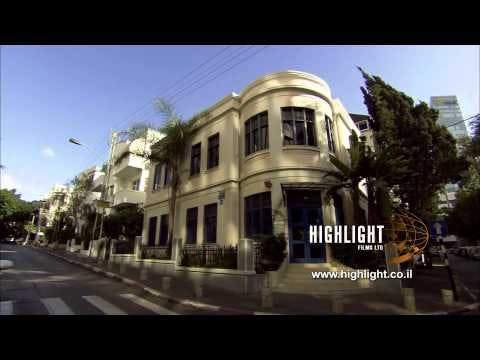 T 066 Israel Footage library: Tel Aviv architecture footage - restored buildings