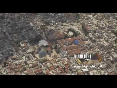 AJ4K 019 - 4K aerial video of Church of the Holy Sepulchre, Jerusalem
