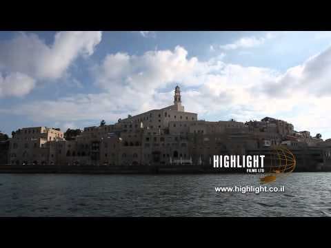 T 060 Israel Footage library: Tel Aviv footage - Old Jaffa coast line, filmed from the sea