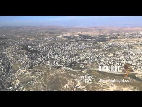 AJ4K 029 - Aerial 4K footage of Jerusalem:  Bethlehem and Beit Sahour from Jerusalem