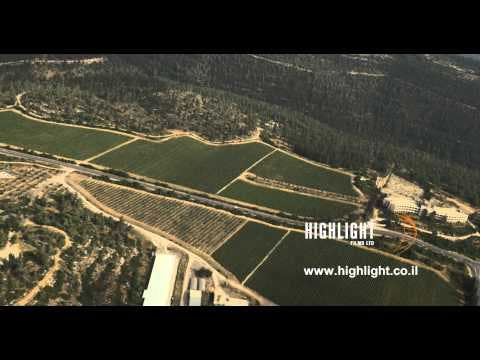 AJ4K 068 - Aerial 4K footage of Jerusalem: Fields in the western slopes of the Judaean Hills