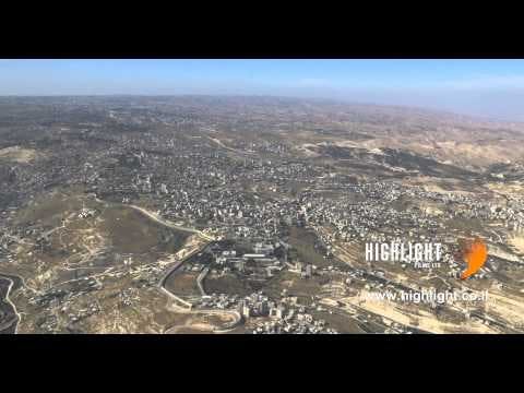 AJ4K  033  - Aerial 4K footage of Jerusalem: The separation wall in SE Jerusalem, Judaean Desert