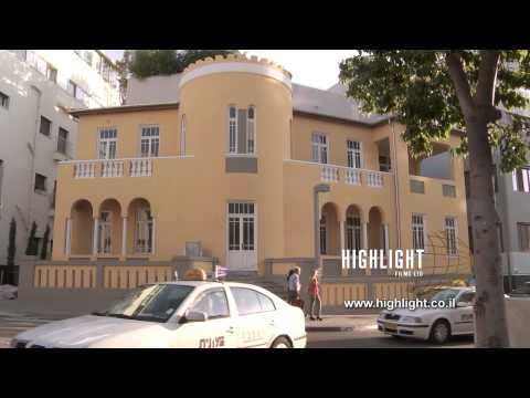 T 040 Israel Footage library: Tel Aviv architecture footage - restored early 20th century house