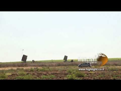 TZE 029  Stock footage Israel: Operation Protective Edge 2014: Iron dome battery near Ashkelon