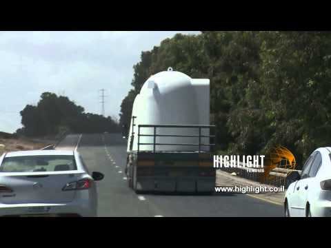 TZE 014 Stock footage Israel, Operation Protective Edge 2014: Trucks with mobile shelter