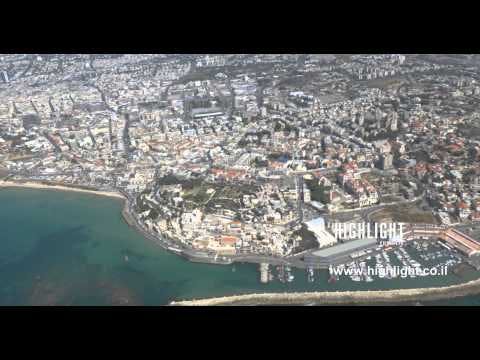 AT4K 017 Israel 4K Stock Footage - aerial 4k video of Jaffa