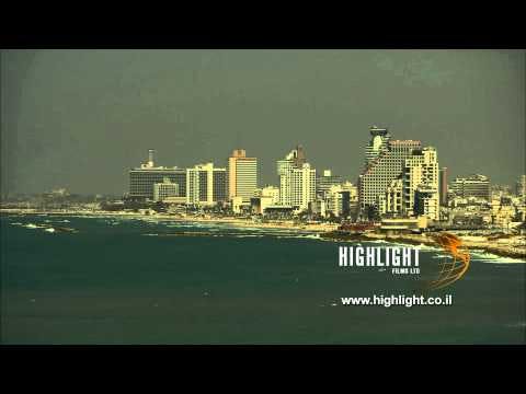 T 003 Israel Footage library: Tel Aviv stock footage - Tel Aviv coast line, hotels and beach