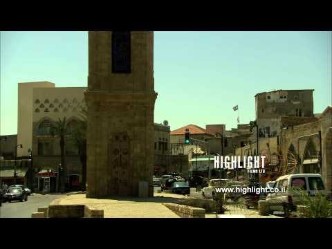 T 026 Israel Footage library: Tel Aviv footage - Cars on Yephet St., near Jaffa watch tower