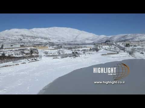 DN4K 028 G Israel stock footage: 4K aerial drone footage of snow in Golan Heights